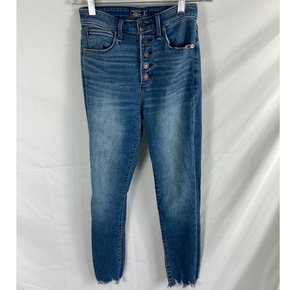 Abercrombie & Fitch Simone High Rise Ankle Jeans Size 25 / 0 - Picture 1 of 6